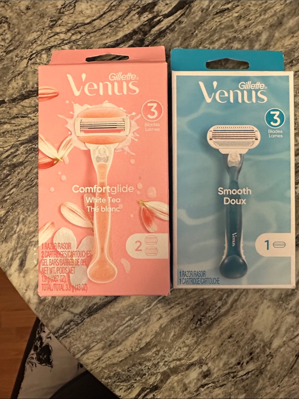 VENUS Women's Razors - Pink & Blue Comfortglide and Smooth